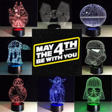 Limited Edition Star Wars Themed multi colored 3D lamp