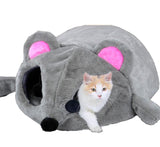 Cosy Mouse-shaped Cat Cave and Play Den