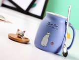 Kitty Creative Ceramic Coffee Mug and Tea Cup with Lid
