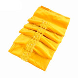 Velvet Turban/Hijab with Beaded Flowers Mesh Wrap