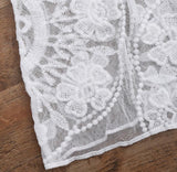 Kimono Style Embroidered Sheer Tunic (One-Size)