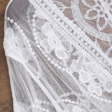 Kimono Style Embroidered Sheer Tunic (One-Size)