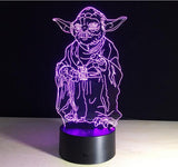 Limited Edition Star Wars Themed multi colored 3D lamp