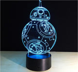 Limited Edition Star Wars Themed multi colored 3D lamp