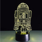 Limited Edition Star Wars Themed multi colored 3D lamp