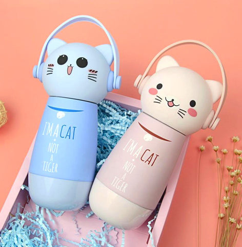 Cat-themed Stainless Steel Thermos