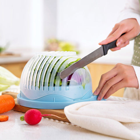 One minute salad maker and vegetable chopper