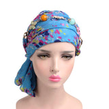 Floral Bejewelled Headscarf