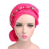 Unicolour Bejewelled Headscarf