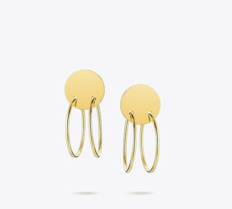 Two Hoops Dangle Earrings